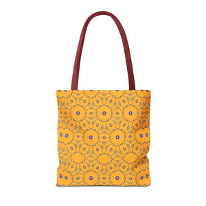 Blue Abstract Pattern Tote Bag - Women’s Fashion Yellow - Dipaliz - Handbags