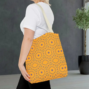 Blue Abstract Pattern Tote Bag - Women’s Fashion Yellow - Dipaliz - Handbags