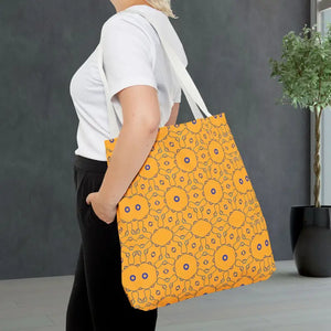Blue Abstract Pattern Tote Bag - Women’s Fashion Yellow - Dipaliz - Handbags