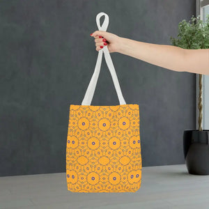 Blue Abstract Pattern Tote Bag - Women’s Fashion Yellow - Dipaliz - Handbags