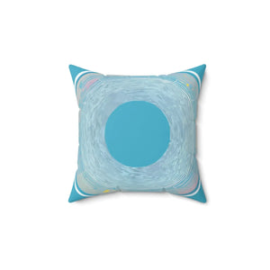 Dreamy Polyester Square Pillow - Blue Abstract Pattern - Dipaliz - Throw Pillows