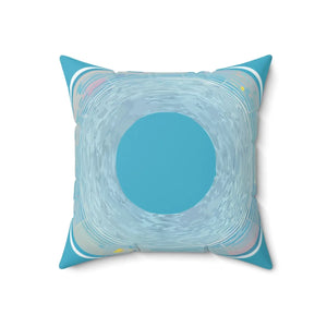 Dreamy Polyester Square Pillow - Blue Abstract Pattern - Dipaliz - Throw Pillows