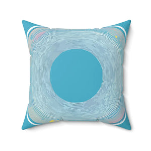 Dreamy Polyester Square Pillow - Blue Abstract Pattern - Dipaliz - Throw Pillows