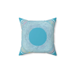 Dreamy Polyester Square Pillow - Blue Abstract Pattern - Dipaliz - Throw Pillows