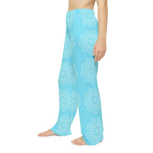 Blue Abstract Pattern Women’s Pajama Pants (aop) - Pajamas