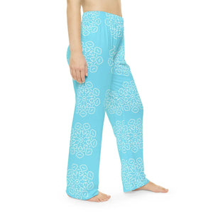 Blue Abstract Pattern Women’s Pajama Pants (aop) - Pajamas