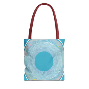 Bags - Blue Circular Pattern Tote Bag - Stylish All Over Print - Dipaliz 13’’ × / Red
