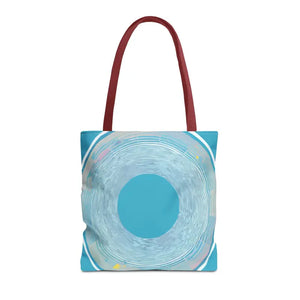 Bags - Blue Circular Pattern Tote Bag - Stylish All Over Print - Dipaliz 16’’ × / Red
