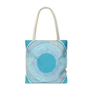Bags - Blue Circular Pattern Tote Bag - Stylish All Over Print - Dipaliz