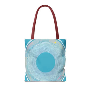 Bags - Blue Circular Pattern Tote Bag - Stylish All Over Print - Dipaliz