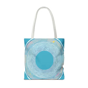 Bags - Blue Circular Pattern Tote Bag - Stylish All Over Print - Dipaliz
