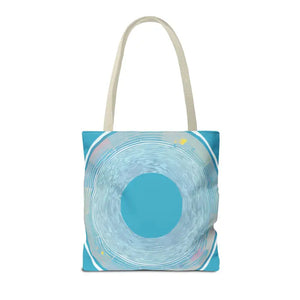 Bags - Blue Circular Pattern Tote Bag - Stylish All Over Print - Dipaliz