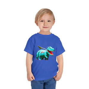 Teal Blue Dinosaur Toddler t Shirt - Classic Fit - Dipaliz - Baby & Clothing