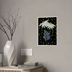 Blue Flower Gloss Posters – Eco-friendly Art - Dipaliz - Prints & Visual Artwork