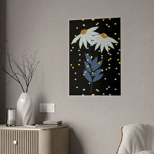 Blue Flower Gloss Posters – Eco-friendly Art - Dipaliz - Prints & Visual Artwork
