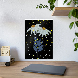 Blue Flower Gloss Posters – Eco-friendly Art - Dipaliz - Prints & Visual Artwork