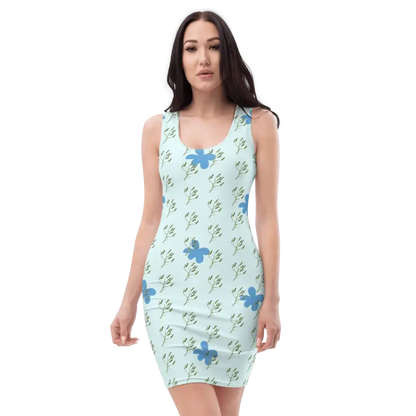 Captivate in Style: Dipaliz Blue Flowers Dress Sensation! - Xs Dresses