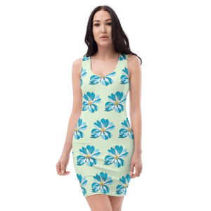 Dipaliz Blue Flowers – Microfiber Midi Dress - Dresses - Xs