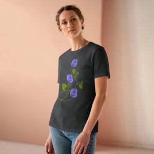 Women’s Premium Tee - Blue Flowers Fashion Statement - Dipaliz - T-shirt