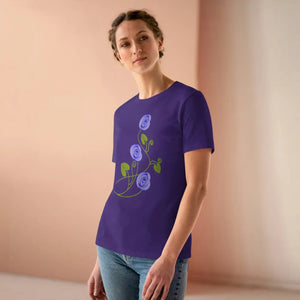 Women’s Premium Tee - Blue Flowers Fashion Statement - Dipaliz - T-shirt