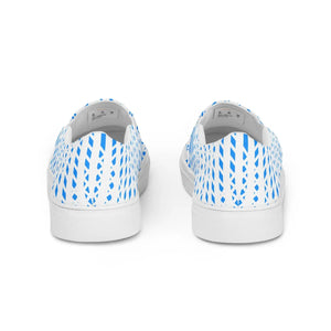 Electric Blue Pattern Canvas Shoes - Men’s Slip - Dipaliz - Sneakers