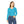 Turquoise Starburst Women’s Long Sleeve V-neck Shirt (aop) - T-shirts