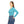 Sky Blue Hexagon Pattern Women’s Long Sleeve V-neck Shirt (aop) - T-shirts