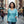 Sky Blue Hexagon Pattern Women’s Long Sleeve V-neck Shirt (aop) - T-shirts