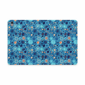 Dipaliz Blue Retro Circles Tablet Folio Vegan Leather - Computer Accessories