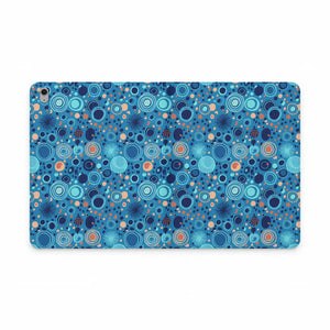 Dipaliz Blue Retro Circles Tablet Folio Vegan Leather - Computer Accessories