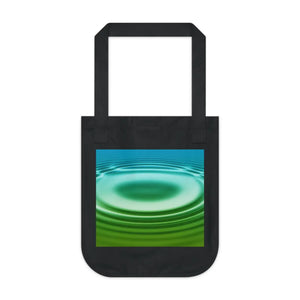 Organic Canvas Tote Bag - Ripple Design Cotton - Dipaliz - Bags