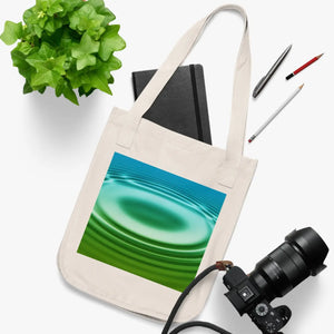 Organic Canvas Tote Bag - Ripple Design Cotton - Dipaliz - Bags