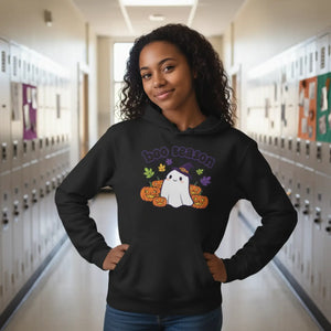 Dipaliz Boo Ghost Pumpkin Youth Hoodie Cotton Blend Fleece - Hoodies - m