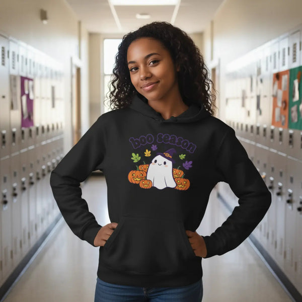 Dipaliz Boo Ghost Pumpkin Youth Hoodie Cotton Blend Fleece - Hoodies - m