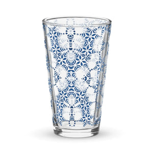 Dazzling Blue Shaker Pint Glass - Geometric Barware - Dipaliz - Beer Glasses