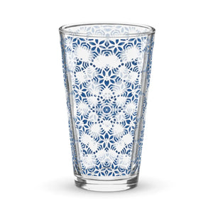Dazzling Blue Shaker Pint Glass - Geometric Barware - Dipaliz - Beer Glasses