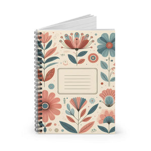 Bold Notebook Ruled Line - Vibrant Floral Design - Dipaliz - Notebooks & Notepads