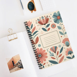 Bold Notebook Ruled Line - Vibrant Floral Design - Dipaliz - Notebooks & Notepads