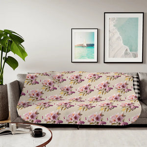 Floral Sherpa Blanket - Two Colors Eco-friendly Gifts - Dipaliz - Blankets