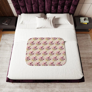 Floral Sherpa Blanket - Two Colors Eco-friendly Gifts - Dipaliz - Blankets