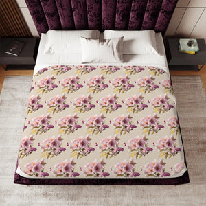 Floral Sherpa Blanket - Two Colors Eco-friendly Gifts - Dipaliz - Blankets