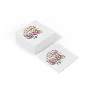 White Coined Napkins – 3 Ply Rose Paper - Dipaliz