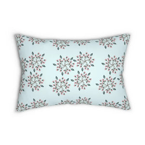 Floral Throw Pillow – Pink Flowers Lumbar - Dipaliz - Pillows