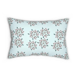 Floral Throw Pillow – Pink Flowers Lumbar - Dipaliz - Pillows