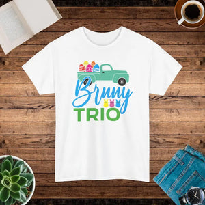 Bunny Trio Deluxe t Shirt Unisex Heavy Cotton Tee Dipaliz - White / s - T-shirts