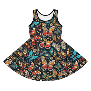 Girls’ Sleeveless Sundress – Butterflies Pattern - Dipaliz - Dresses - 2t