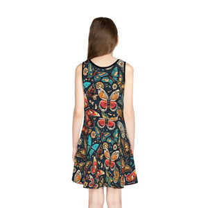 Girls’ Sleeveless Sundress – Butterflies Pattern - Dipaliz - Dresses - 2t