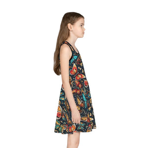 Girls’ Sleeveless Sundress – Butterflies Pattern - Dipaliz - Dresses - 2t