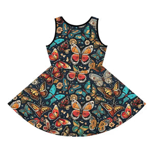 Girls Sleeveless Sundress Butterflies Pattern Summer Style Dipaliz - Dresses