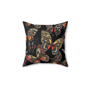 Butterflies Pattern Throw Pillow – Polyester Square - Dipaliz - Pillows
